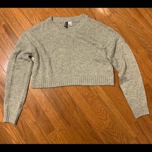 Gray Cropped Sweater